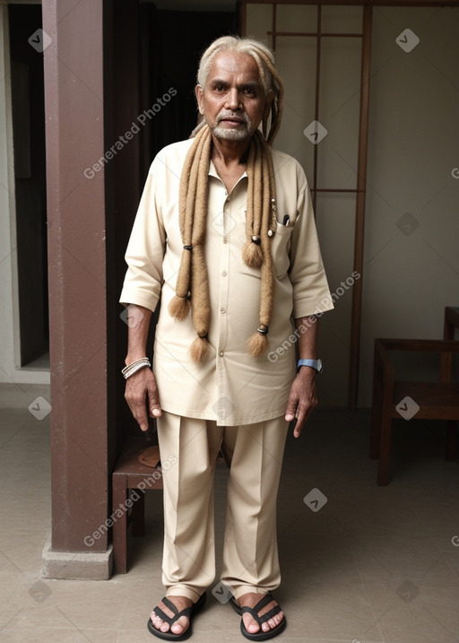 Bangladeshi elderly male with  blonde hair