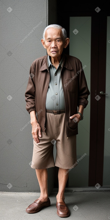 Indonesian elderly male with  brown hair