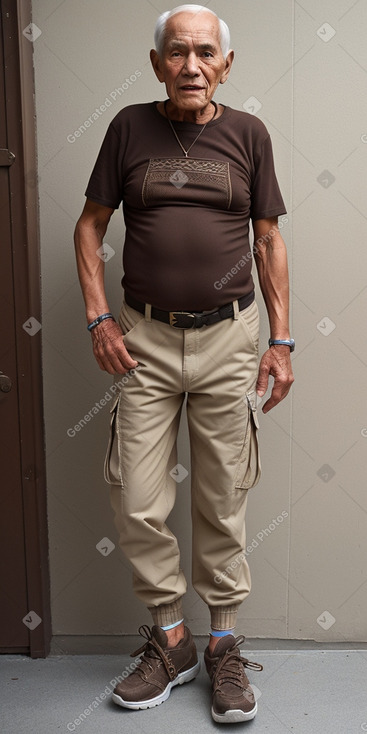 Peruvian elderly male with  brown hair