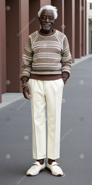 Elderly male with  white hair