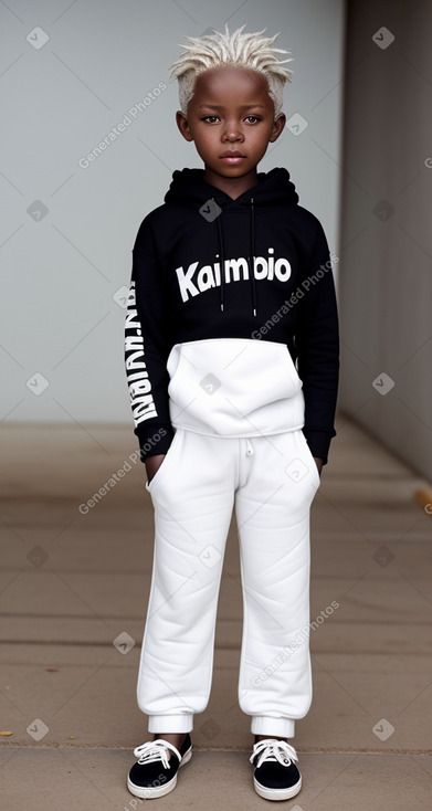 Zambian child boy with  white hair