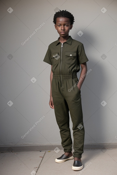 Senegalese teenager boy with  black hair