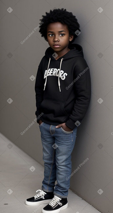 African american child boy with  black hair