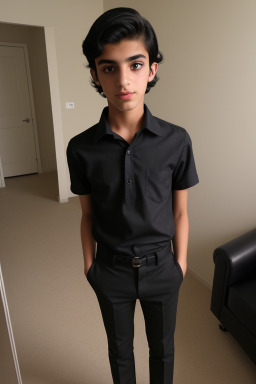 Algerian teenager boy with  black hair