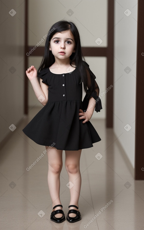 Turkish infant girl with  black hair