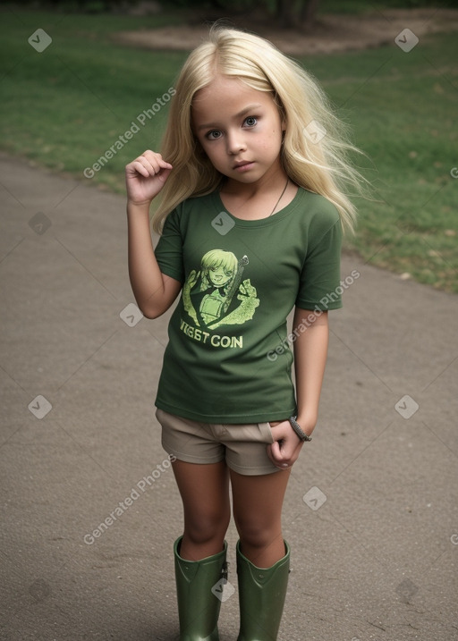 Child female with  blonde hair