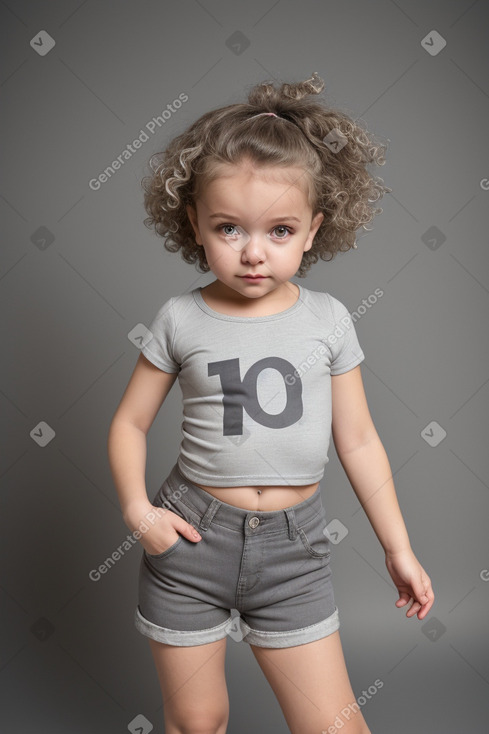 Slovak infant girl with  gray hair