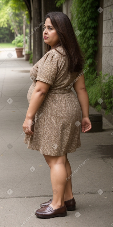 Guatemalan middle-aged female with  brown hair