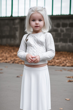 Belarusian infant girl with  white hair