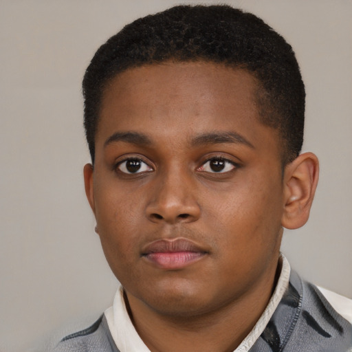 Neutral latino child male with short  brown hair and brown eyes