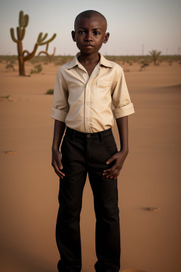 Senegalese infant boy with  black hair