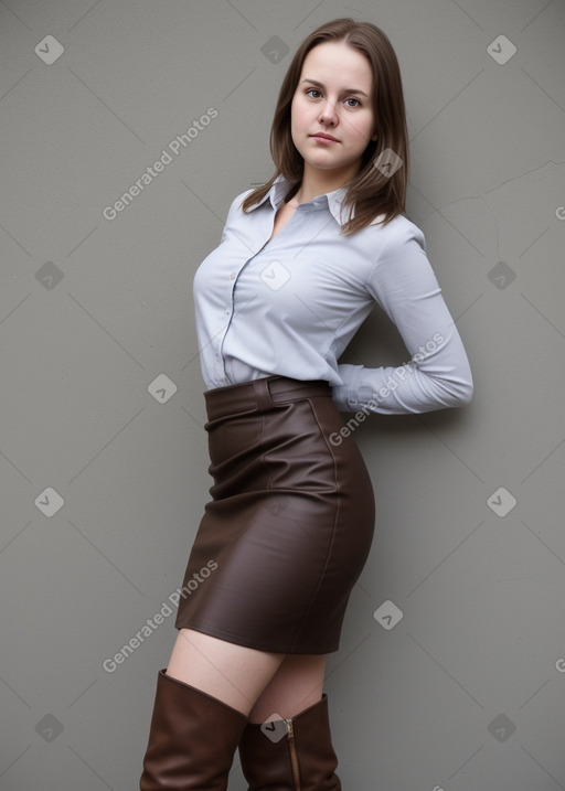 Swedish young adult female with  brown hair