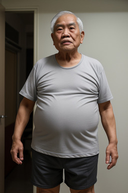 Singaporean elderly male with  gray hair