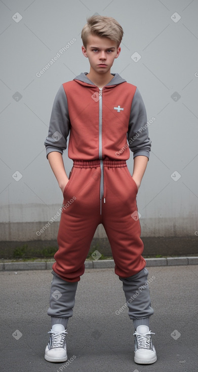 Swedish teenager boy with  gray hair