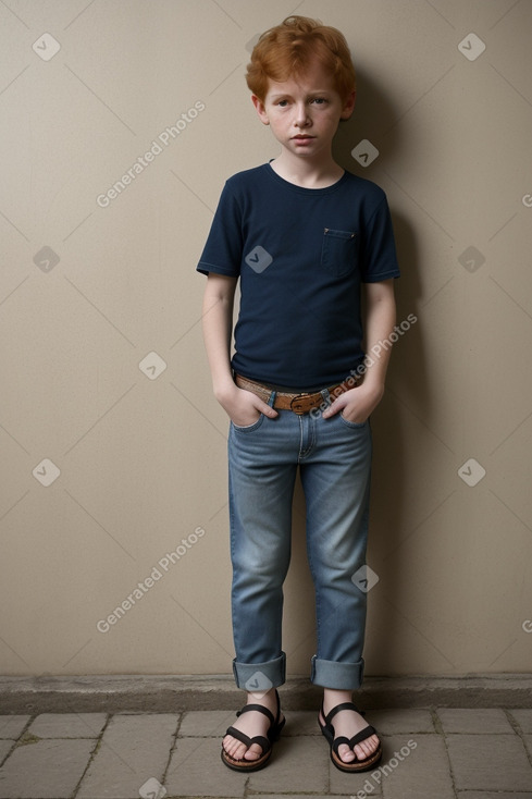 Argentine child boy with  ginger hair