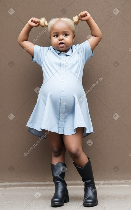 Ethiopian infant girl with  blonde hair