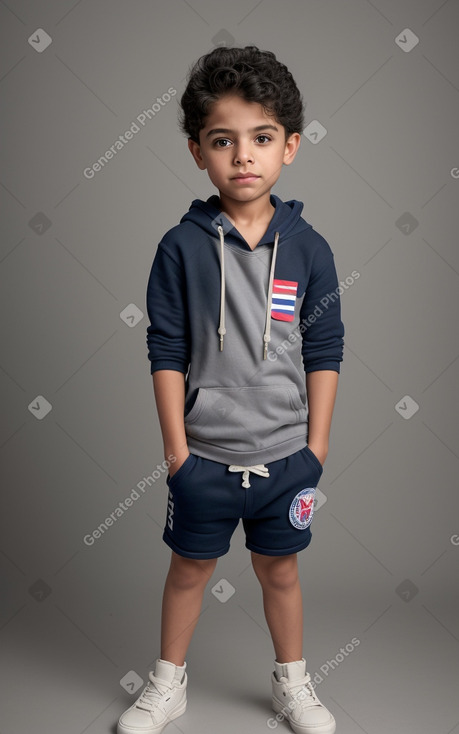 Puerto rican child boy with  gray hair