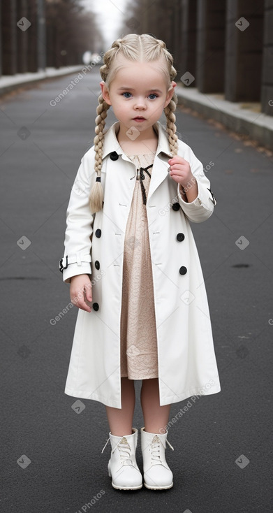 Finnish infant girl with  white hair