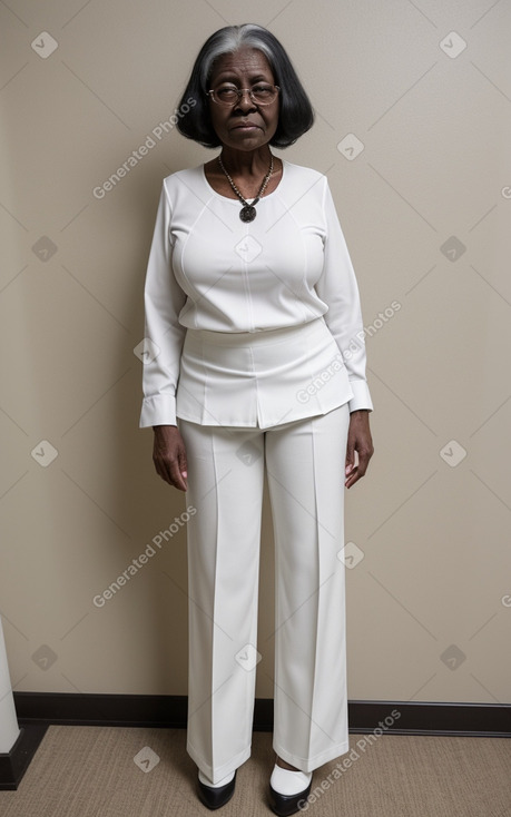 African american elderly female with  black hair