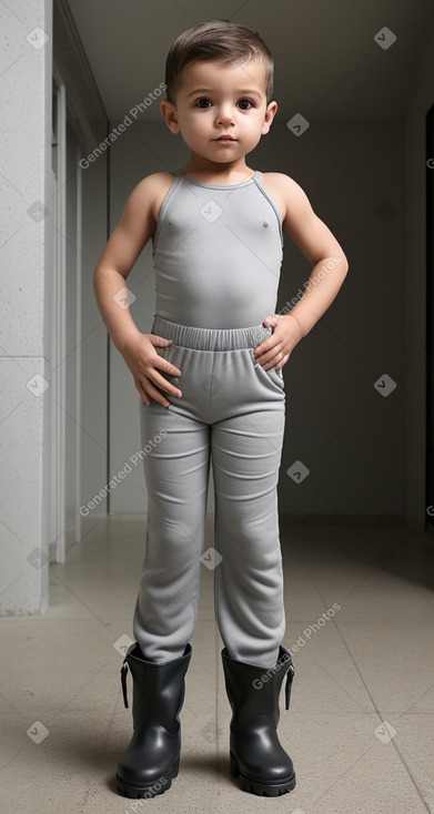 Uruguayan infant boy with  gray hair