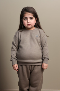 Iraqi child girl with  brown hair