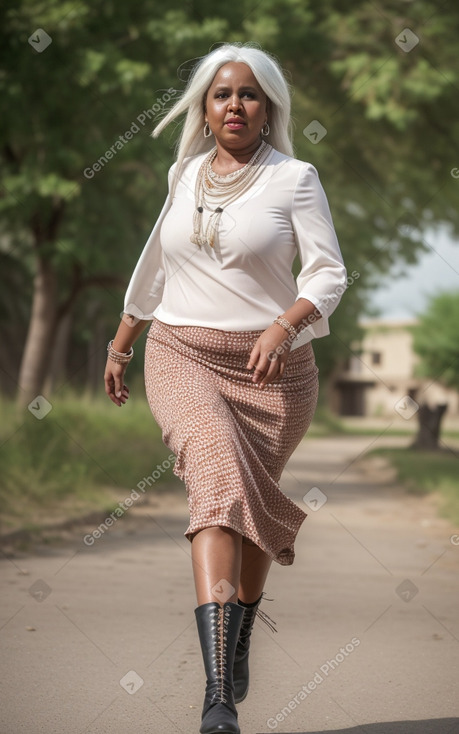 Somali middle-aged female with  white hair