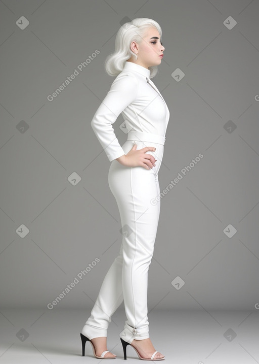 Syrian teenager girl with  white hair