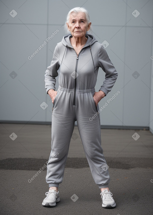 Icelandic elderly female with  gray hair