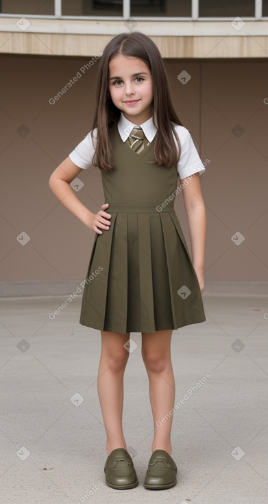 Child female with  brown hair