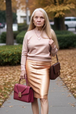 Belarusian elderly female with  blonde hair