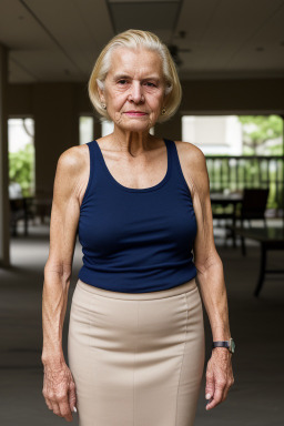 Costa rican elderly female with  blonde hair