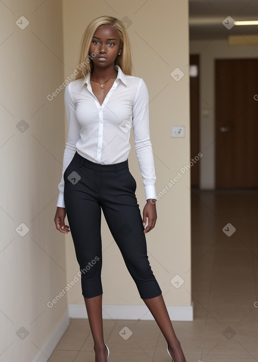 Zimbabwean teenager girl with  blonde hair