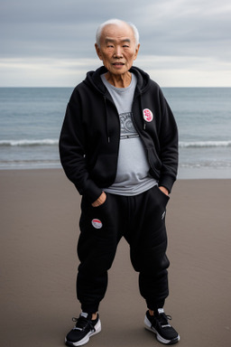 Japanese elderly male with  black hair