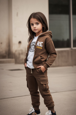 Portuguese child girl with  brown hair