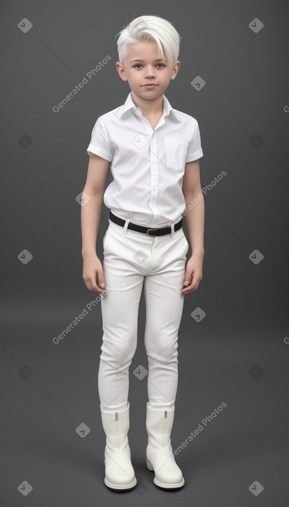 Hungarian child boy with  white hair