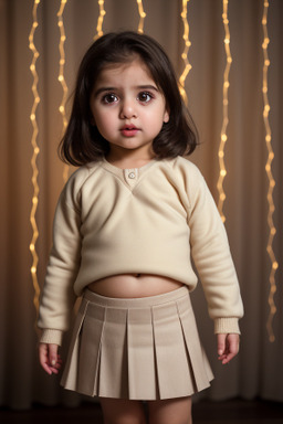 Kuwaiti infant girl with  brown hair