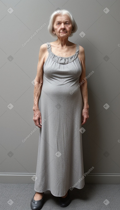 Latvian elderly female with  gray hair