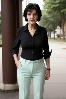 Macedonian elderly female with  black hair