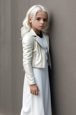 Argentine child girl with  white hair