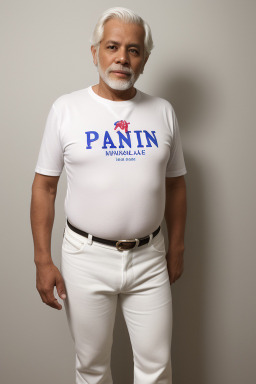 Panamanian 45 years male with  white hair