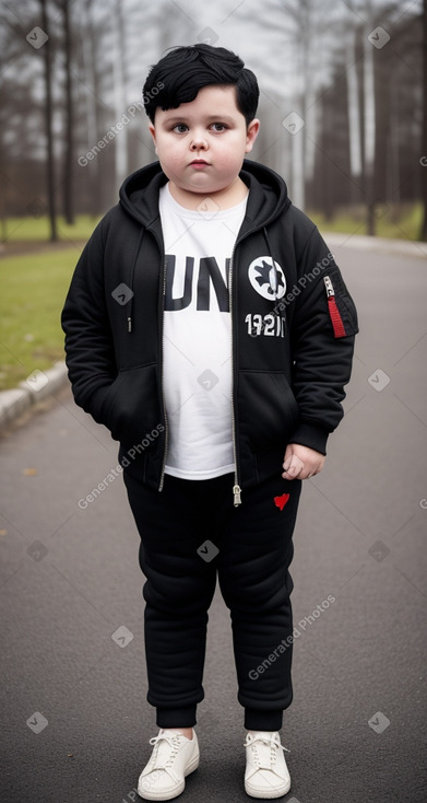 Estonian child boy with  black hair