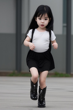 Taiwanese infant girl with  black hair