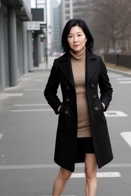 Korean middle-aged female with  black hair