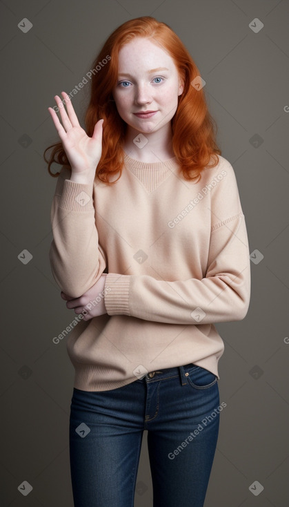 Adult non-binary with  ginger hair