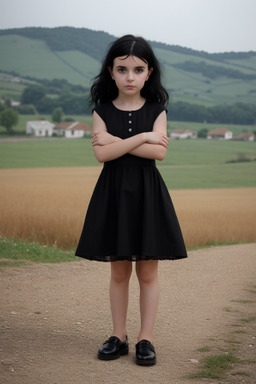 Albanian child female with  black hair