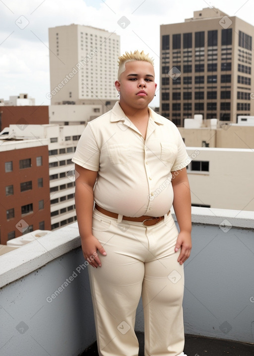 Puerto rican teenager boy with  blonde hair