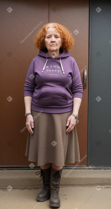 Malian elderly female with  ginger hair