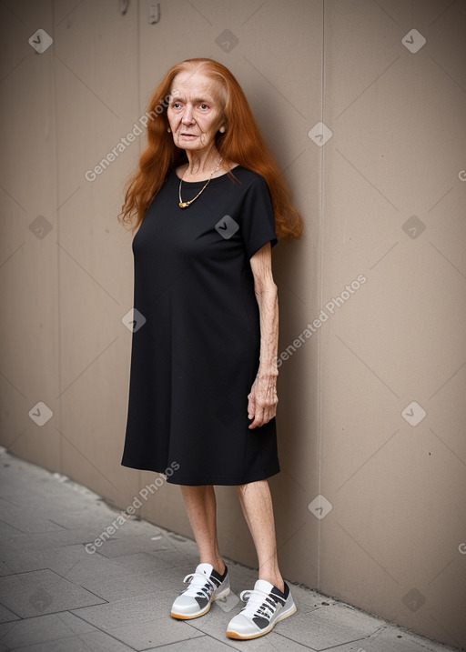 Sudanese elderly female with  ginger hair