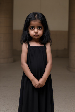 Yemeni infant girl with  black hair