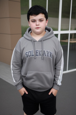 Slovak teenager boy with  black hair